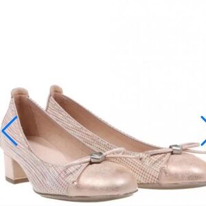 Hispanitas Block Heel Ballerina Style Leather Shoes Size 8US  39 EUR